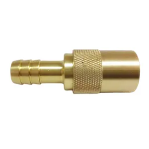 injection mold 3/8 hose brass female open flow JS308 hydraulic quick release connect couplings for water