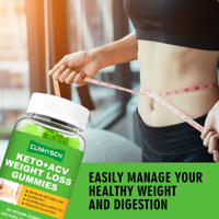 Vinaigre de cidre de pomme plat de marque privée Gommes amincissantes Detox Perte de poids Régime Keto Soutien au métabolisme pour adultes