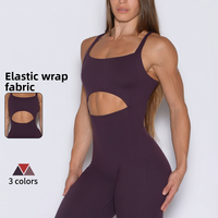 Mono moldeador sin costuras, resistente a las arrugas, con almohadillas en el pecho, tirantes ajustables, sin mangas, para fitness y yoga.