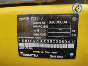 รถขุดขนาดเล็ก Komatsu PC70-8 มือสองปรับสภาพใหม่ ใช้งานน้อย พร้อมขายทั่วโลก - Product Image 5