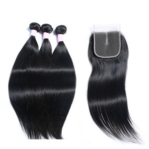 Perruques à fermeture 4x4 couleur piano, cheveux raides, 30 pouces, personnalisées, texture soyeuse, style moderne pour femmes - Product Image 5