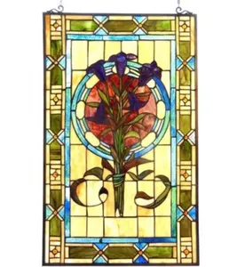 Customize Tiffany Style Soldered Stained Glass panel Factory Sale art glass for wall