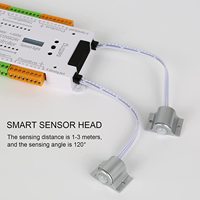 Contrôleur Intelligent d'Éclairage LED d'Escalier Automatique 32 Marches, Bande Lumineuse, Détecteur de Mouvement PIR, Système 12V 24V