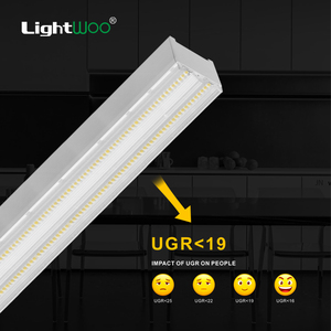 Sistema di Illuminazione Lineare <span class=keywords><strong>a</strong></span> LED in Alluminio per Interni, Montaggio <span class=keywords><strong>a</strong></span> Soffitto Sospeso, Collegabile e Dimmerabile, 200LM/W, per Uffici e Supermercati, Alta Luminosità - Product Image 2
