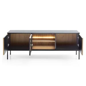 Meuble TV moderne minimaliste simple, meuble bas pour salon, meuble TV en bois MDF avec rangement - Product Image 5