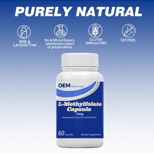 Cápsulas OEM/ODM de L-Metilfolato 5-MTHF Plus Cofactor Metil B12 para el Estado de Ánimo, Homocisteína, Metilación y Cognición - Product Image 5