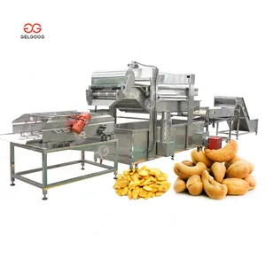 Conveyor Belt Green Pea Broad Bean Fryer Cashew Nuts Frying Machine