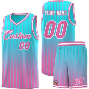 Custom Basketball Jersey Set Men's Personalized Name Number Mesh Sleeveless V-Neck Breathable <b>Athletic</b> Uniforms Unisex Adult - Product Image 1