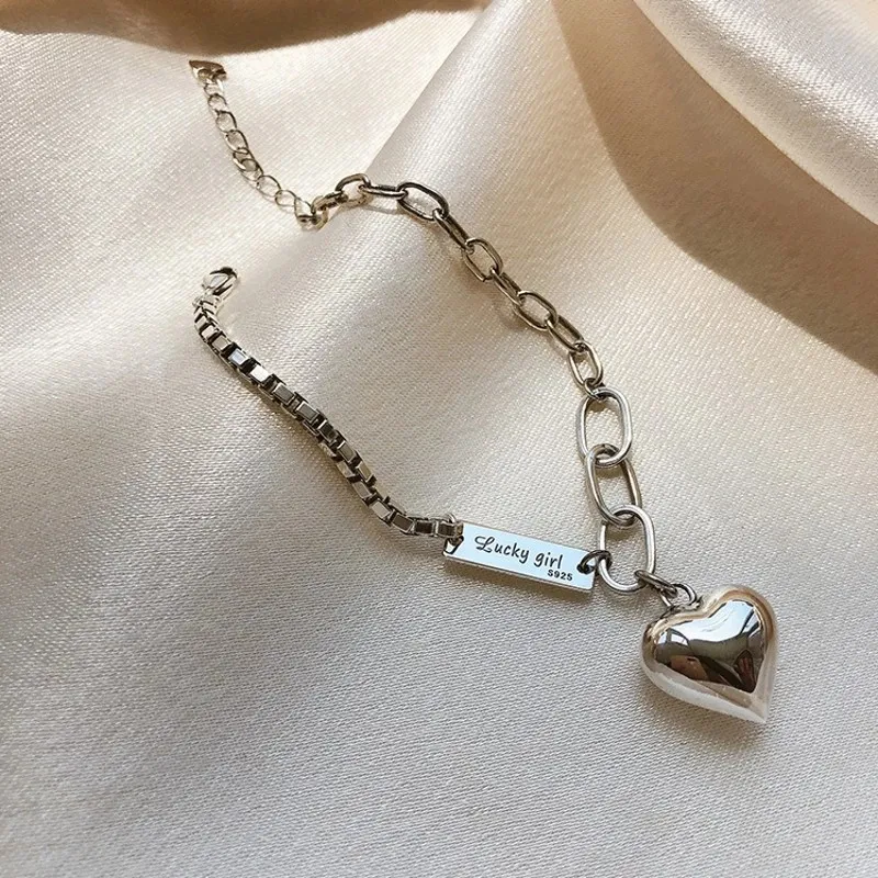 Нежный серебряный браслет на ногу ручной работы в форме сердца для женщин ювелирные изделия Подарочная цепочка для ног