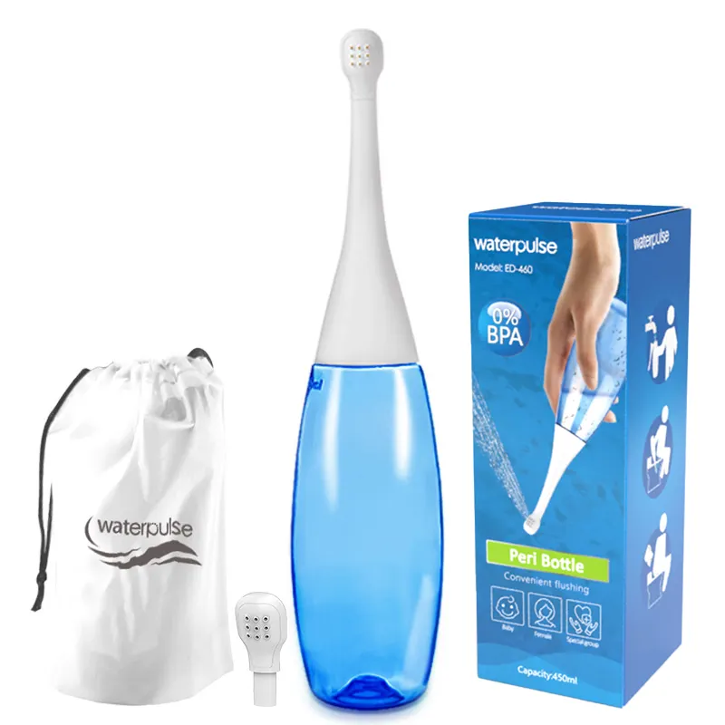 Waterpulse 450ML Upside Down Peri Bottle for Postpartum Care Portable Travel Bidet For Women's Personal Hygiene