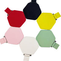 Miroir cosmétique portable à main, mini miroir hexagonal en acier inoxydable, personnalisation multicolore, miroir de maquillage de poche