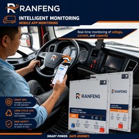 Batterie LiFePO4 25,6 V 210 Ah pour climatiseur de stationnement de camion, puissance de démarrage, cycle profond, étanche IP67, lithium-ion