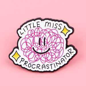 Cartoon Brain Thought Emaille Pin Abzeichen Niedliche lustige Metall Handwerk für Rucksäcke für Mental Health Awareness Brosche Geschenke für - Product Image 4