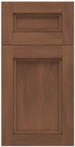 Gabinetes de cocina planos de estilo moderno personalizado apartamento Nogal Marrón laca de alto brillo madera maciza MDF madera contrachapada PVC bisagra de puerta - Product Image 5