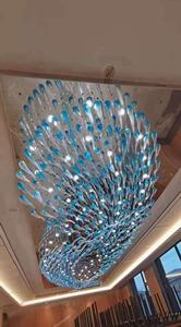 Luci a sospensione su misura luci Decorative appese lampadario in vetro Hotel banchetto sala ristorante negozio - Product Image 4