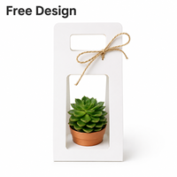 Boîte à fleurs portable personnalisée avec logo imprimé, recyclable, emballage pour fleurs de la fête des mères, boîtes cadeaux en papier pliables