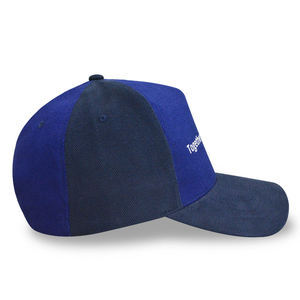 Casquettes 5 panneaux avec logo personnalisé, en coton, design bicolore avec fermeture arrière réglable - personnalisables pour les marques d'entreprise et scolaires - Product Image 5