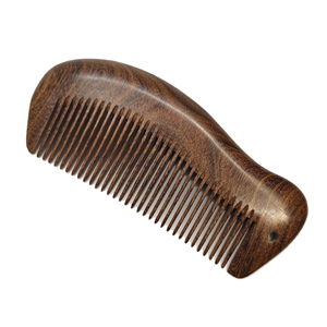 Peigne en bois de santal noir et or anti-statique en forme de dauphin, pour massage du cuir chevelu et des méridiens, portable, pour soins capillaires - Vente chaude - Product Image 3