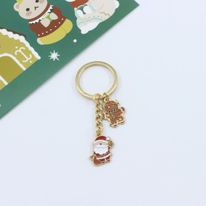 Custom Christmas Gift Metal <strong>Key</strong> Chain Santa Elk <strong>Snowflake</strong> Candy Cross-border Alloy Bag Pendant for Gift - Product Image 6