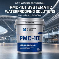 Revêtement d'étanchéité capillaire cristallin cimentaire écologique PMC-101 pour structures en béton, carreaux et murs - Permanent