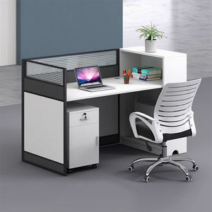 Nouveau meuble commercial au design moderne poste de travail informatique modulaire cloison en <span class=keywords><strong>verre</strong></span> <span class=keywords><strong>bureau</strong></span> du personnel - Product Image 2