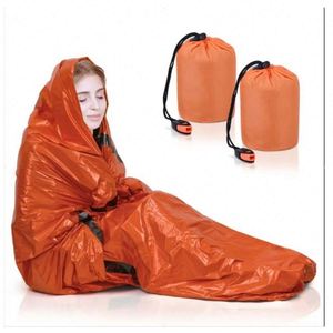 Sac de couchage d'extérieur réglable Wokedo, type enveloppe, avec isolation thermique en feuille d'aluminium PE, pour 4 saisons, pour une nuit de sommeil confortable - Product Image 1