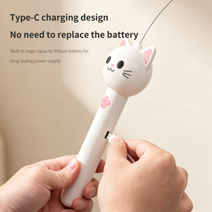 Varita de Juguete para Gatos con Plumas, Autoentretenimiento con Varita Estimulante, con un Elemento Oscilante y Disco Giratorio para Gatitos - Product Image 1