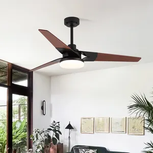 Lustre moderno com ventilador de baixo ruído para instalação de projetos de teto com ventilador de baixo ruído