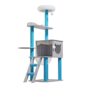 เสาหอคอยต้นไม้สำหรับแมวในร่มใช้ง่ายต่อการปีนเขาคอนโดแมว - Product Image 6
