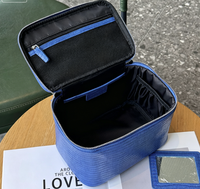 Grande trousse de toilette en cuir PU imperméable à motif lézard, grande capacité, avec poignée, sac de maquillage, pochette de voyage, organiseur