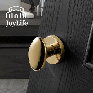 Manija de Puerta Interior con Perilla de Latón Macizo, Estilo Francés de Lujo, Cerradura de Privacidad, Cerradura de <span class=keywords><strong>Pasaje</strong></span>, Cerradura Ficticia, para Puerta de Dormitorio - Product Image 1