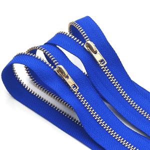 Fermeture à glissière en métal à capuche fermeture à glissière Cremallera Fermuar Custom 10 # Brass Roll Jacket Bag Metal Zip Fermetures à glissière en métal pour fermetures - Product Image 4