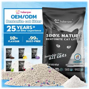 BSCI arena para gatos haisen bentonite عالية الجودة طبيعية Limpieza de mascotas bentonite فضلات القط الساحة sanitaria para gatos