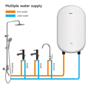 Portable Mini Electric Instantaneous Hot Water Heater Faucet Boiler Kitchen Sink Tankless Hand Wash Household Portable Bathroom