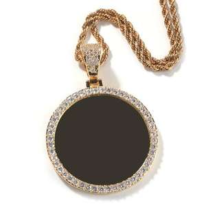 45 मिमी 35 मिमी 68 मिमी xl बड़े राउंड दिल के सबलिमिनेशन ब्लैंक के साथ गहने पेलेंट हार - Product Image 1