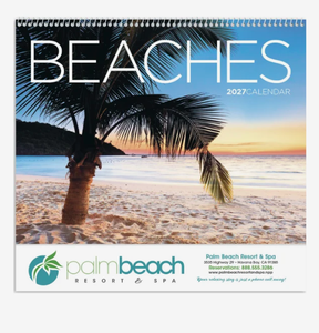Calendriers Muraux Spirales Personnalisés Plages Exotiques 2027 – Cadeau Promotionnel Premium pour Entreprises – Vente en Gros – 12 Mois - Product Image 5