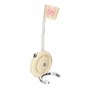 Cream Colored Hair Dryer Holder Wall Mounted Punch Free Round Chrome Finish Bathroom Storage Rack - Product Image 5