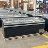 Congelador Comercial X-MING Tipo Isla para Supermercados, Refrigerador Horizontal para Helados y Alimentos