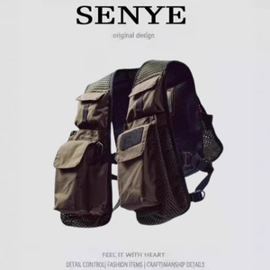 Gilet de pêche vintage en maille pour hommes et femmes, léger, respirant, multi-poches, pour la pêche à la mouche, la randonnée, la photographie, les voyages - Product Image 1