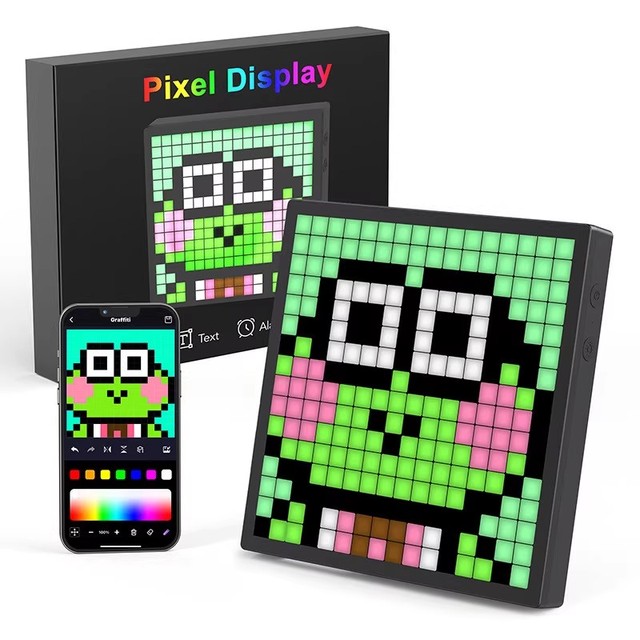 Mosaic Bluetooth Pixel Retro 4K HDR LED Display Screen Creative Animation Clock Cross-Border DIY 5000cd/m2 Brightness Indoor Use