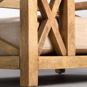 Hundebett und Hundesofa aus Holz mit wasserabweisender Matratze, erhöhtes Haustierbett für kleine bis mittelgroße Hunde mit beruhigender Matratze - Product Image 2