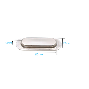 Tirador de puerta de bolsillo ovalado de 120MM, tirador de acero inoxidable satinado cepillado, puerta corredera empotrada oculta, cocina y dormitorio - Product Image 6