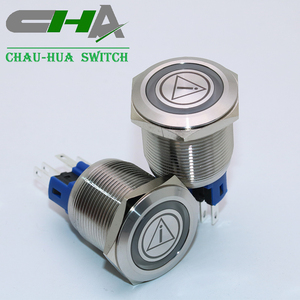 CHA22-A1 22mm Metal Switch Emergency <strong>Button</strong> Switch with Custom Laser <strong>Symbols</strong> - Product Image 2