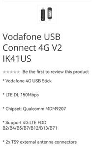 Modem USB Alcatel 1K41US 4G LTE Cat 4 M2M/IoT 150 Mbps avec bande 4G : B2/4/5/7/12/<span class=keywords><strong>13</strong></span>/71 pour Alcatel 1K41US - Product Image 2