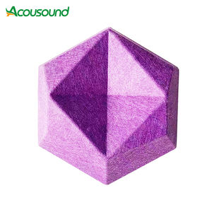 Venta al por mayor DIY diferentes formas <span class=keywords><strong>pintura</strong></span> 100% PET absorción de sonido paneles acústicos 3D paneles de pared acústicos a prueba de sonido - Product Image 1