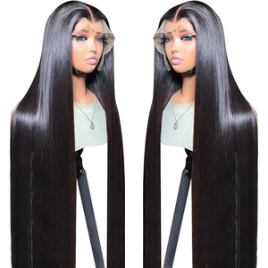 Mượt 40 inch trinh HD ren phía trước tóc giả giá rẻ 13x6 trong suốt chồn thẳng tóc con người trong suốt cho ren phía trước mũ tóc giả - Product Image 1