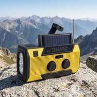 Wind up Solar Hand Crank 5000mAh Rechargeable Phone Charger Reading Light Portable Camping Off Grid Emergency Radio