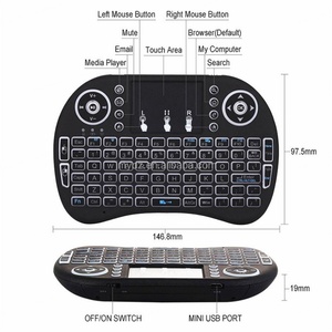 คีย์บอร์ดไร้สายขนาดเล็ก I8 ใช้งานร่วมกับ Raspberry Pi คีย์บอร์ดไร้สายขนาดเล็ก 2.4G คีย์บอร์ดแบบไม่ใช้บลูทูธ ใช้งานง่ายสำหรับ PPT - Product Image 3
