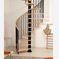 Prima vente en gros villa extérieure haut de gamme escalier en colimaçon en acier grand escalier en colimaçon moderne prix bon marché utilisation intérieure matériau métallique