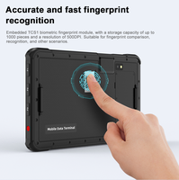 Tableta Industrial Android con Reconocimiento Facial y Escáner de Huellas Dactilares, 8 Pulgadas, 8000 mAh, Tableta Biométrica con Huella Dactilar para Control de Asistencia